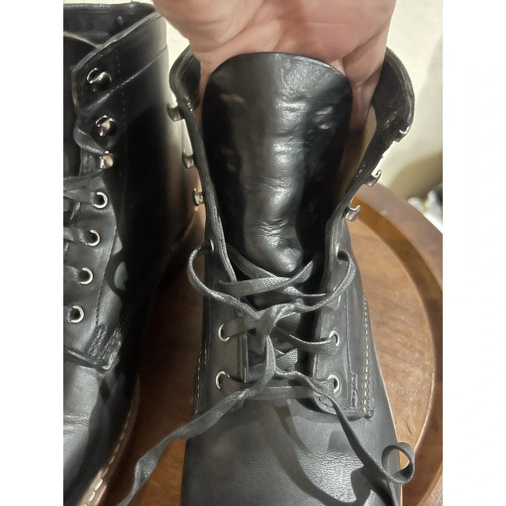 Wolverine 1000 Mile Cap Toe Work Boots Leather BlackUSA  Vibram Lace‎ Up 10 D